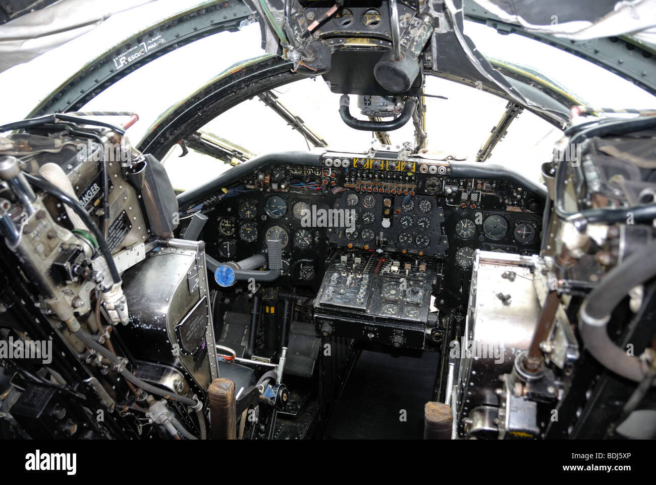 View Of The Interior Of The Cockpit Of A Handley Page Victor