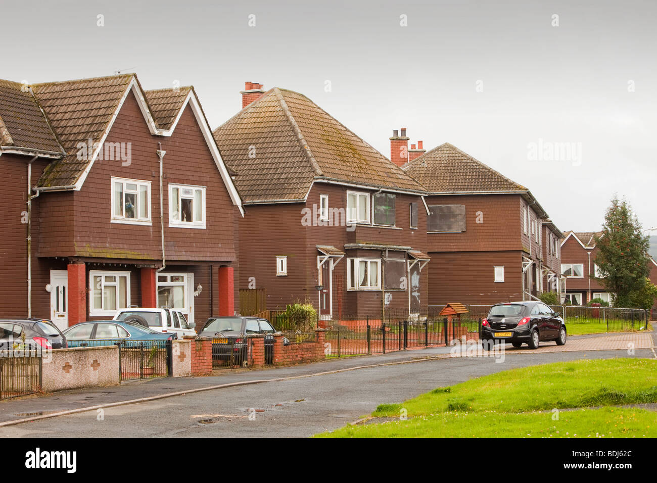 houses in Coalburn, Lanarkshire, UK being compulsory purchased to