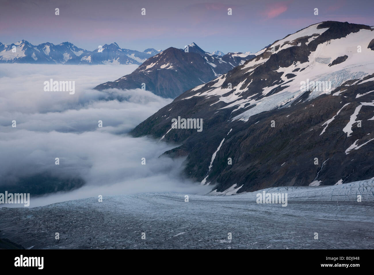 Harding Icefield, Kenai Fjords National Park, Alaska. Stock Photo
