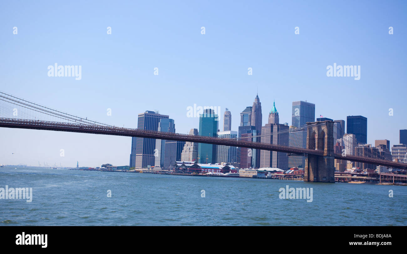 The Brooklyn Bridge Over The East River New York City USA Stock Photo the-brooklyn-bridge-over-the-east-river-new-york-city-usa-stock-photo