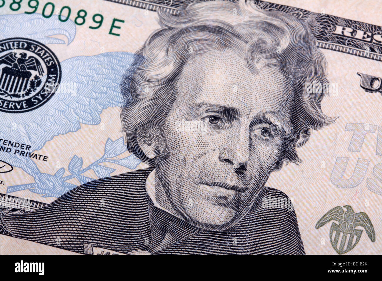 Detailed view of United States currency Stock Photo