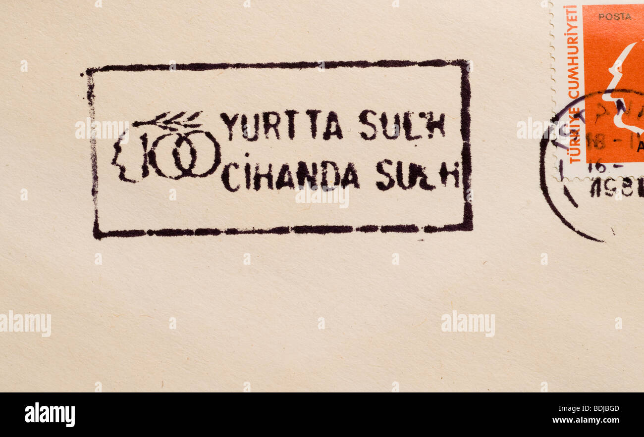 stamp on envelope Stock Photo Alamy