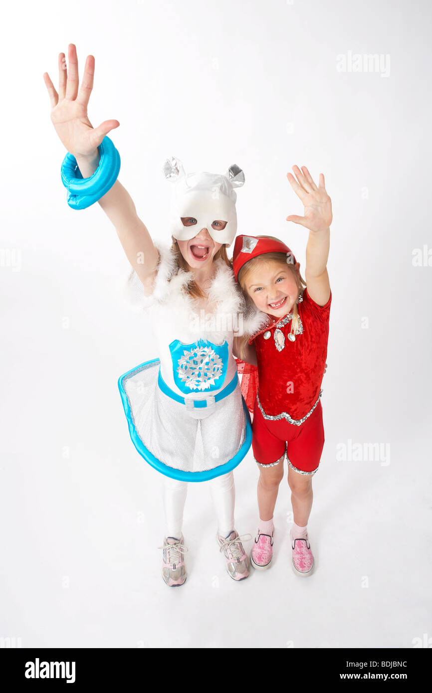 Girls Dressed in Costumes Stock Photo - Alamy