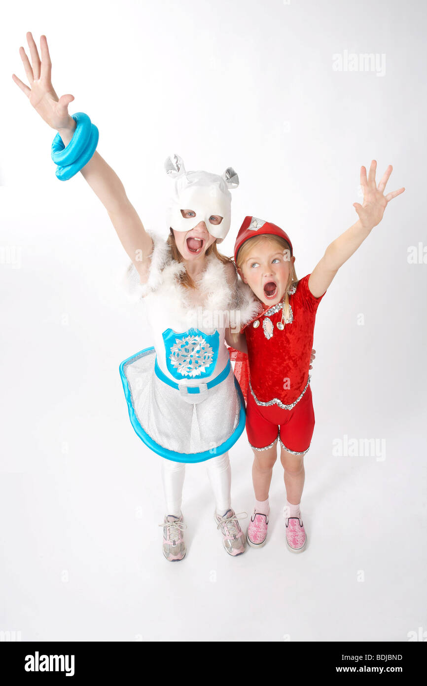Girls Dressed in Costumes Stock Photo - Alamy