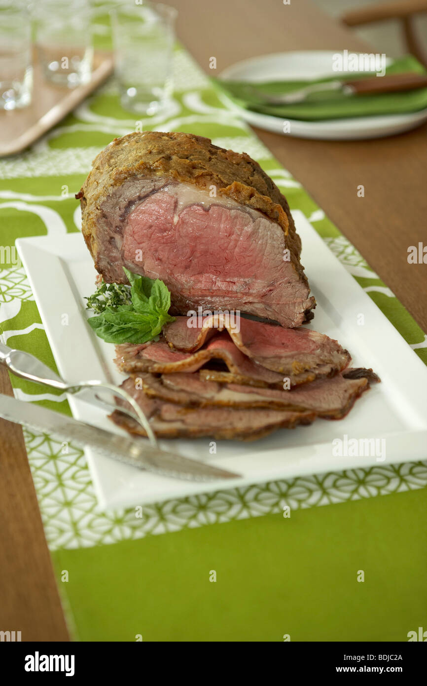 Prime Rib Roast Stock Photo Alamy