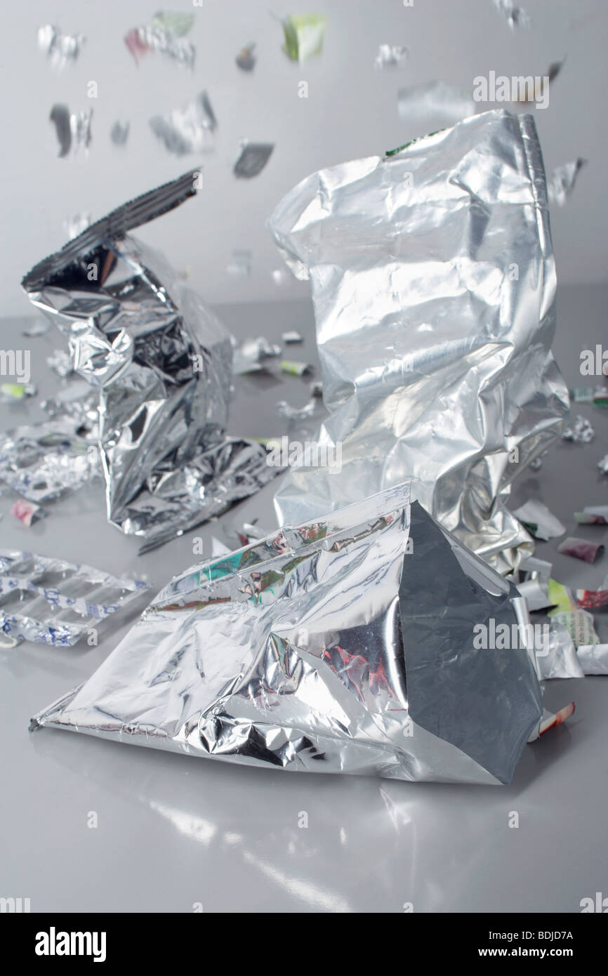 Silver Plastic Bags Stock Photo - Alamy