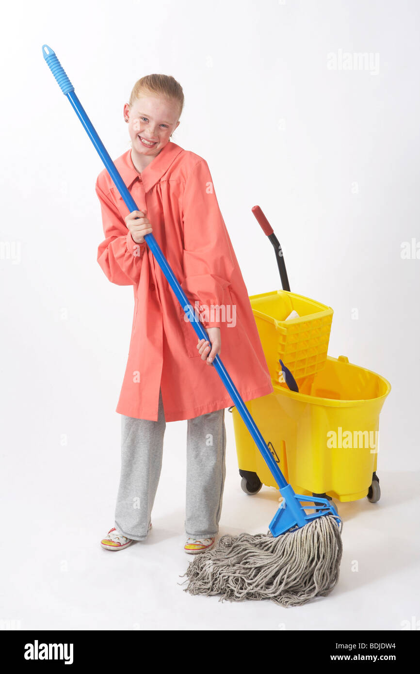Girl Dressed Up As Janitor Stock Photo Alamy Girl Dressed Up As Janitor Stock Photo Alamy