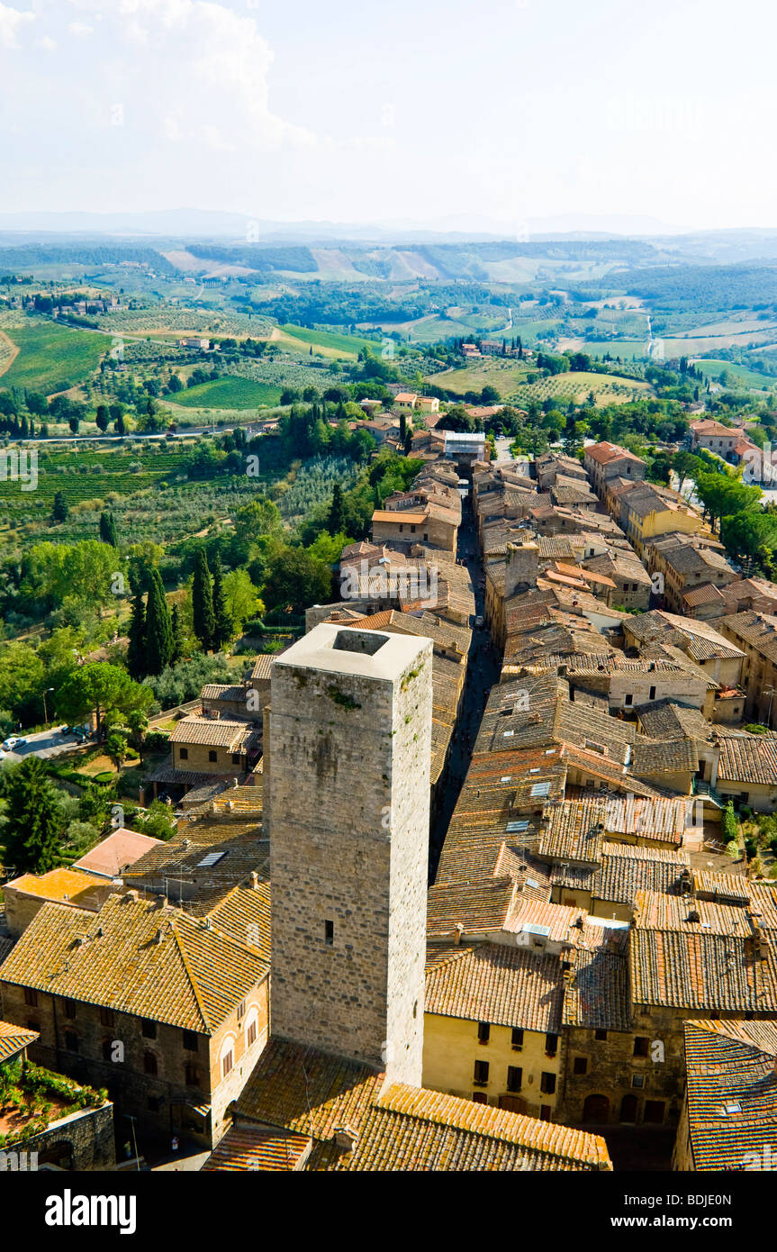 High angle san gimignano hi-res stock photography and images - Alamy