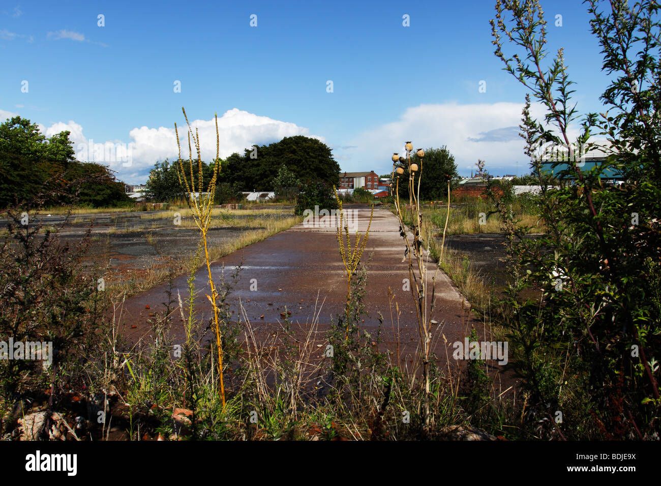 Brownfield land on the site of a former factory, Wolverhampton Stock