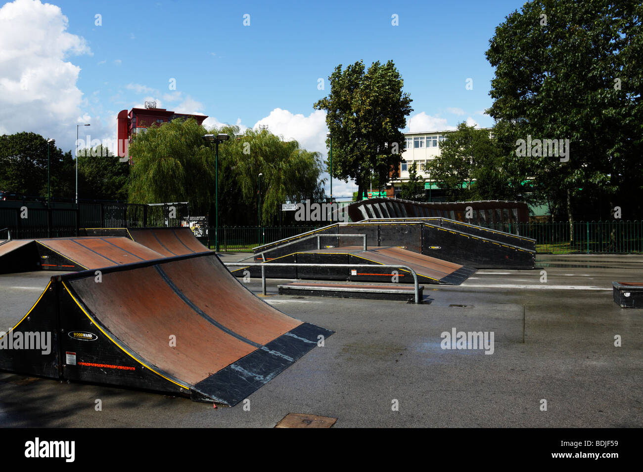 Urban skate park located within the subways of Wolverhampton ring road