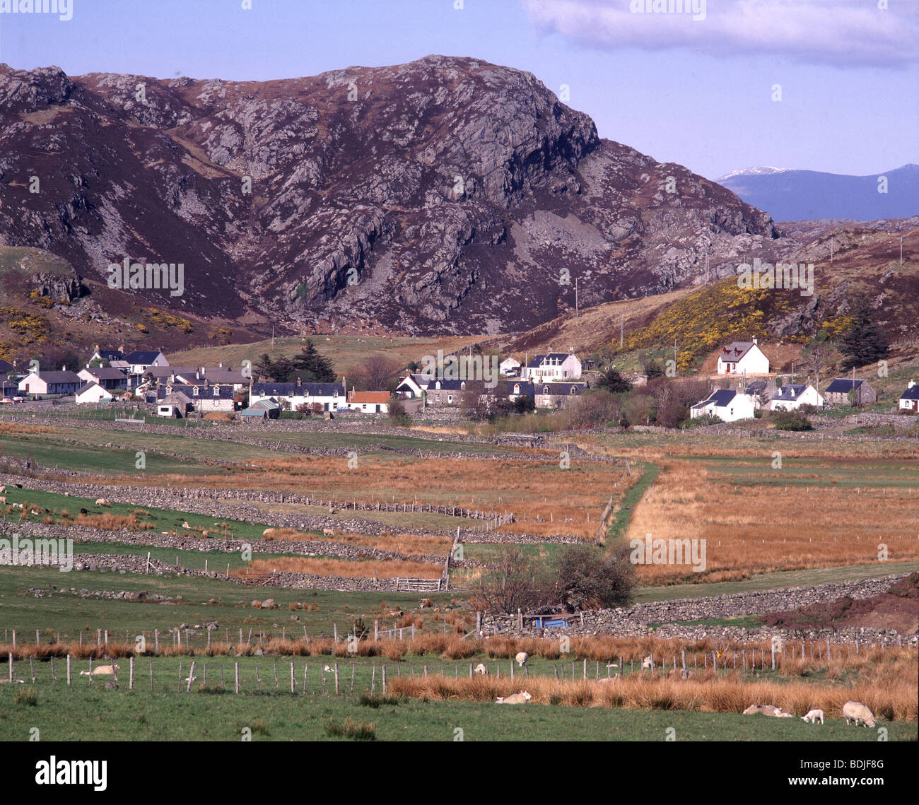 Scourie Village in the North West of Sutherland Scotland   SCO 5318 IF Stock Photo