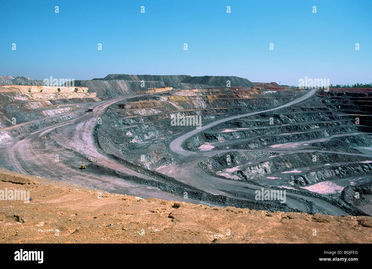 Uranium Mine, Open Cut, Australia Stock Photo