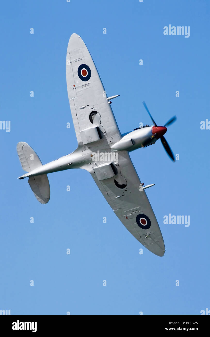 a Vickers Supermarine Spitfire of the RAF's battle of Britain memorial flight Stock Photo