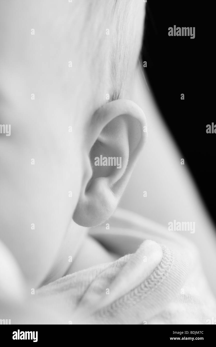 Close-up of Baby's Ear Stock Photo