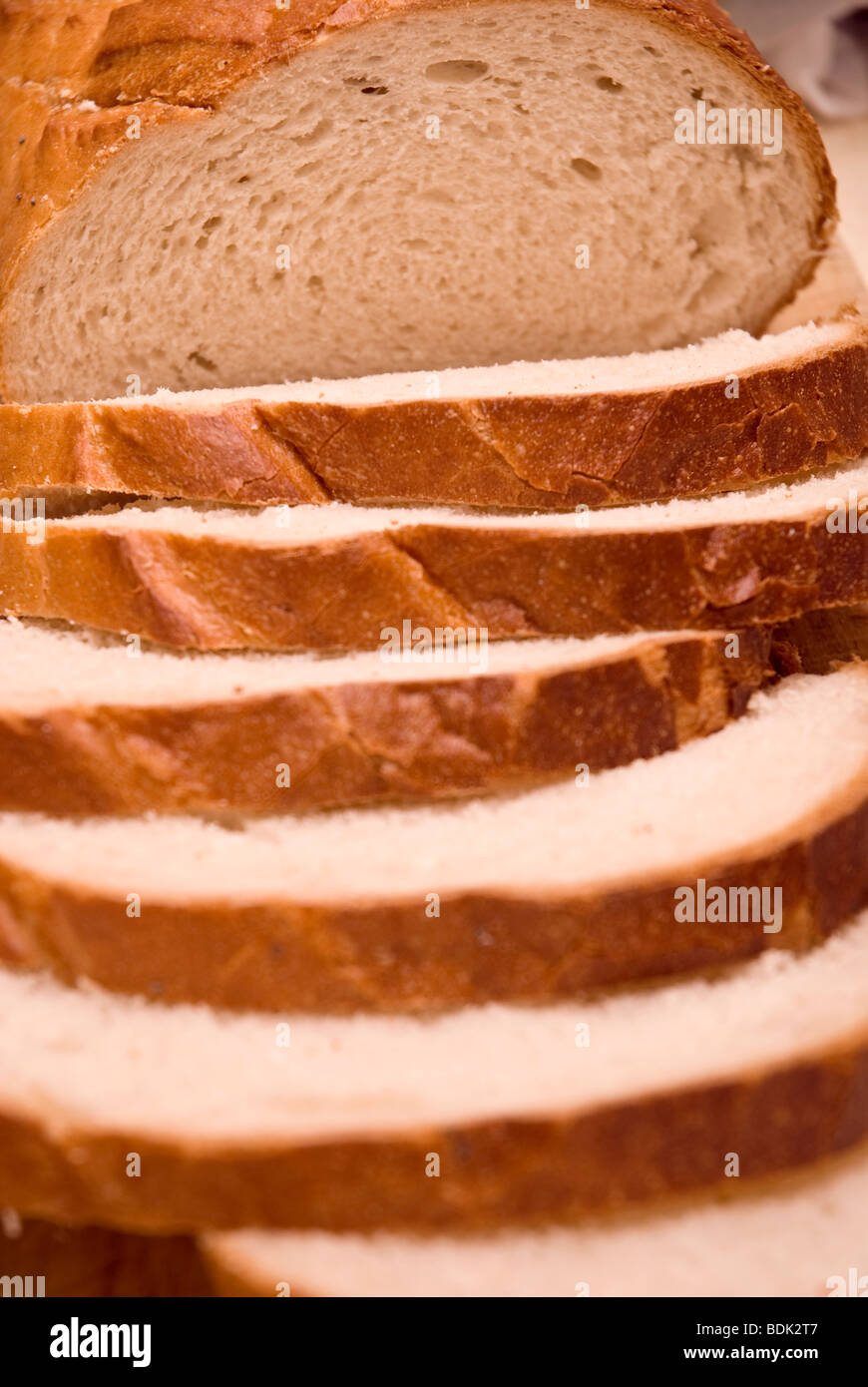 Freshly sliced bread Stock Photo Alamy