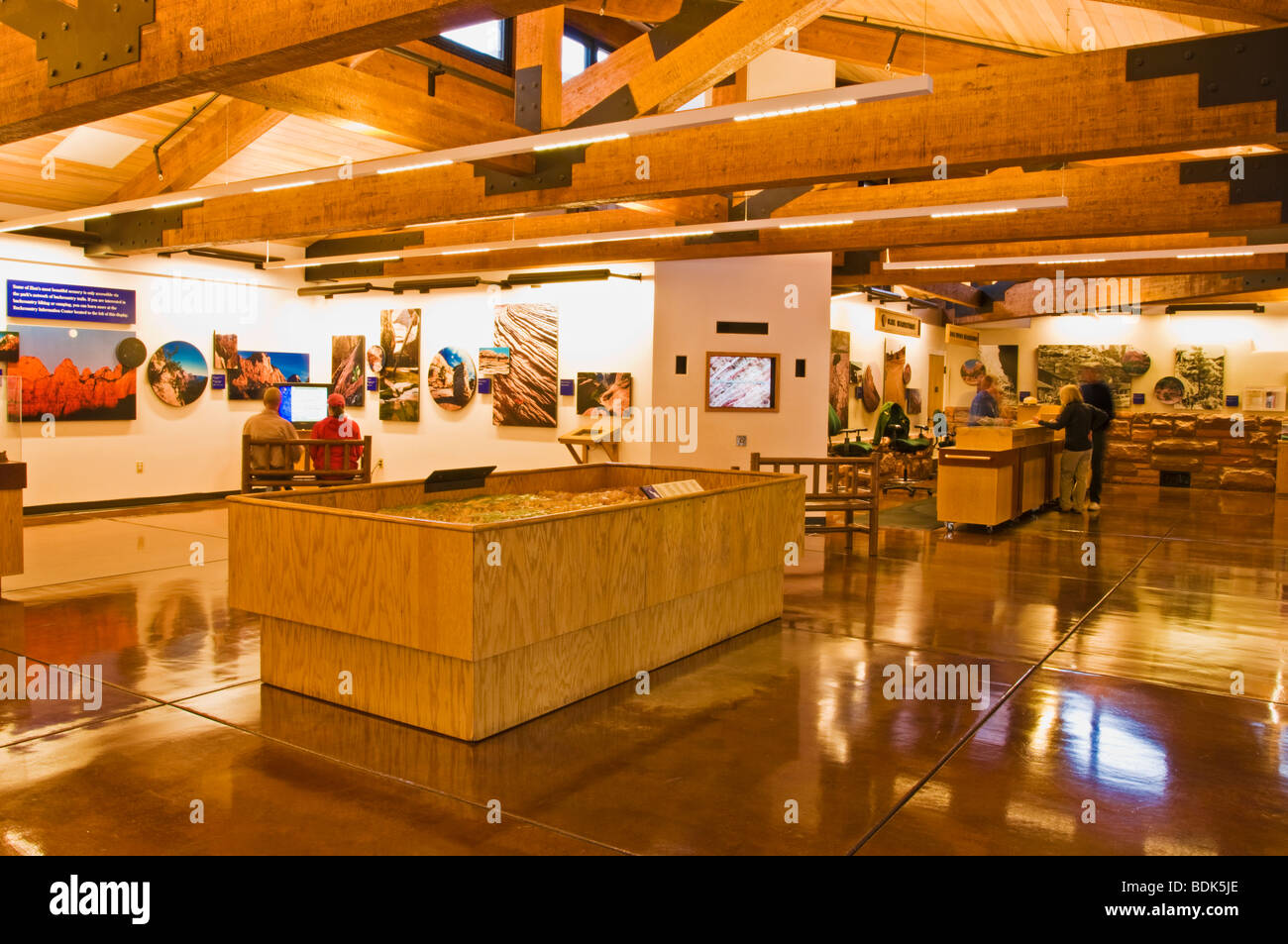 Interpretive displays in the Zion Visitor Center, Zion National Park, Utah Stock Photo