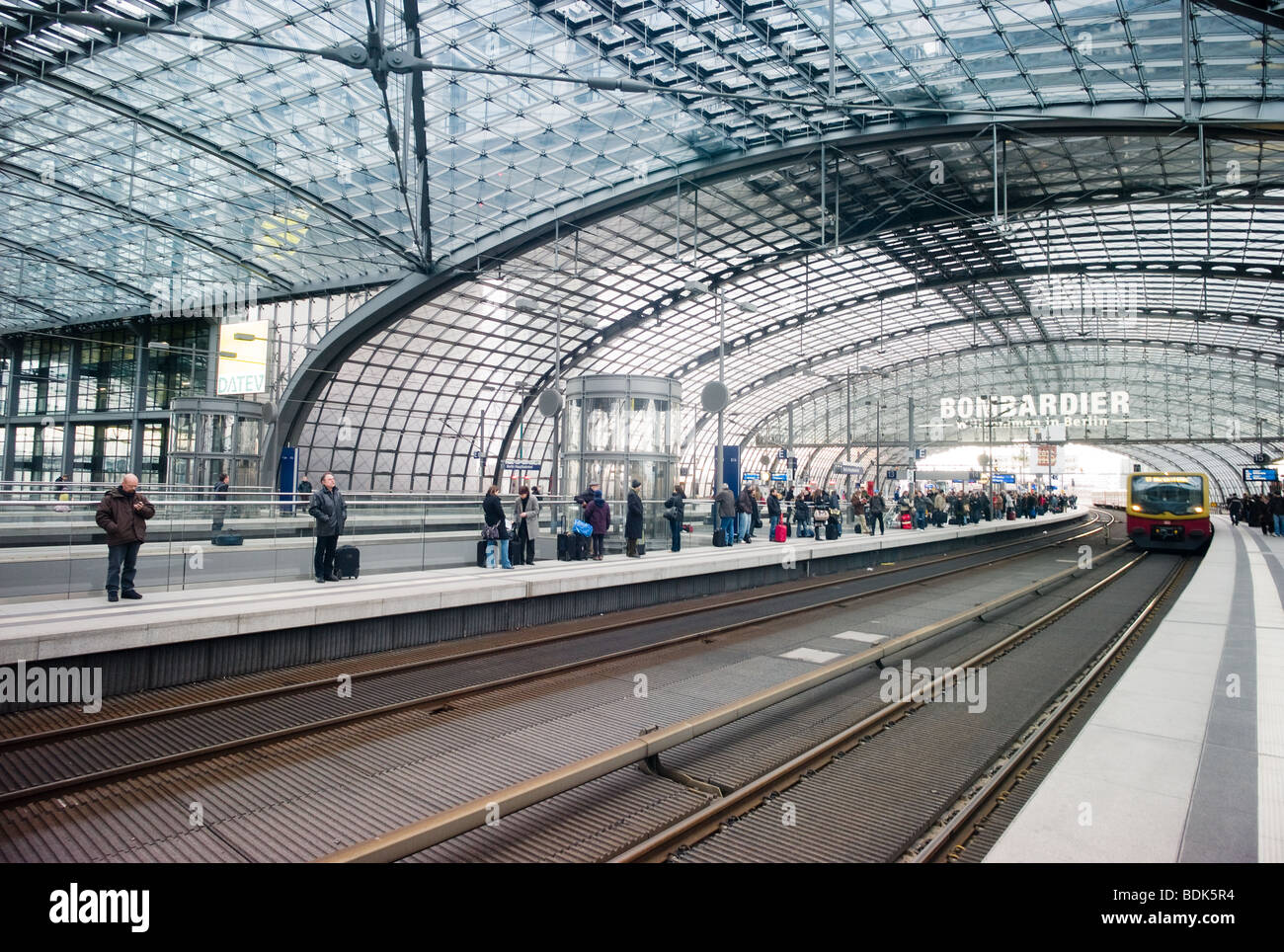The recently opened main railway station in Berlin, Germany Stock Photo