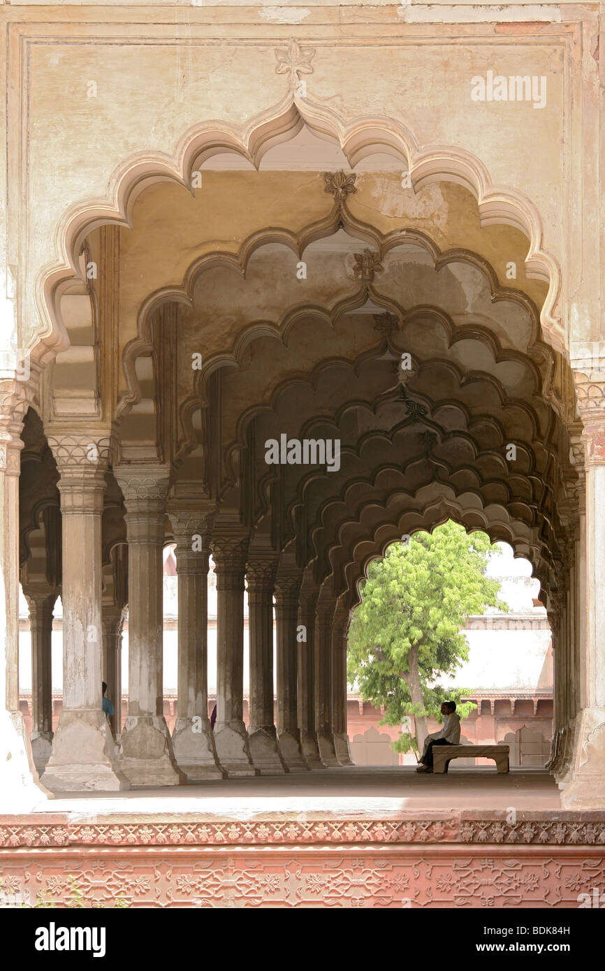 Inside the Red Fort at Agra, India. Stock Photo