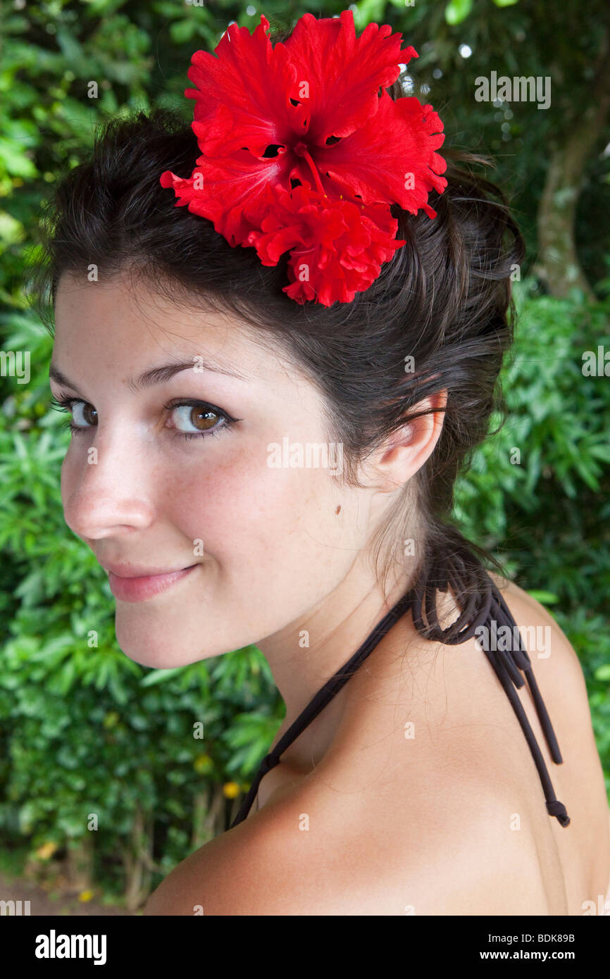 Hibiscus portrait hi-res stock photography and images - Alamy