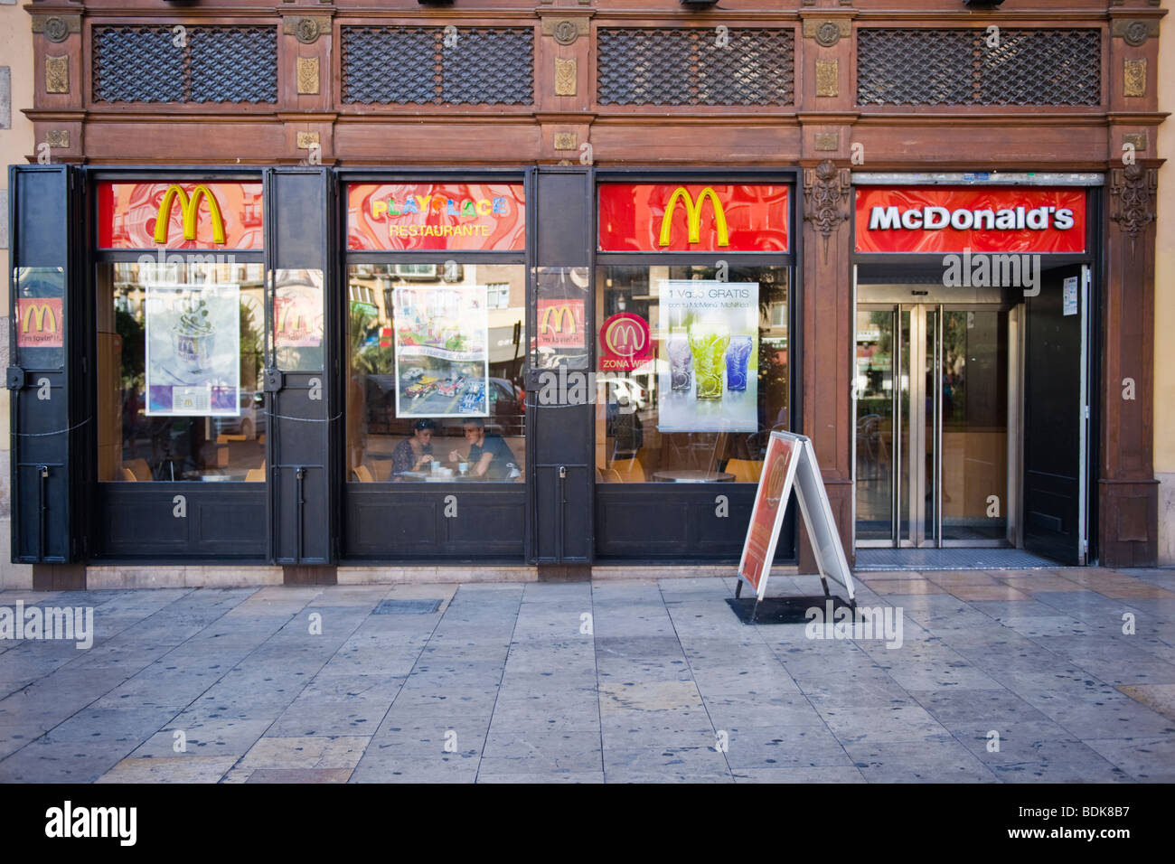 Spain City Of Valencia Plaza De La Reina Mcdonald S Fast
