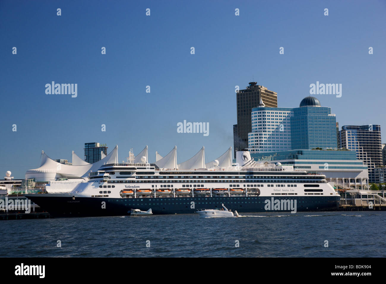 Holland America Cruiseship Volendam At The Cruise Ship Terminal Canada Place Vancouver British Columbia Canada Stock Photo Alamy