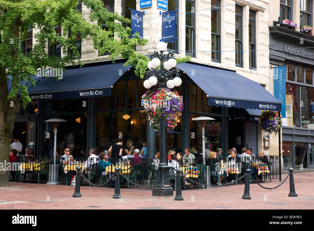 Water Street Cafe, Gastown District, downtown Vancouver, British Columbia, Canada. Stock Photo