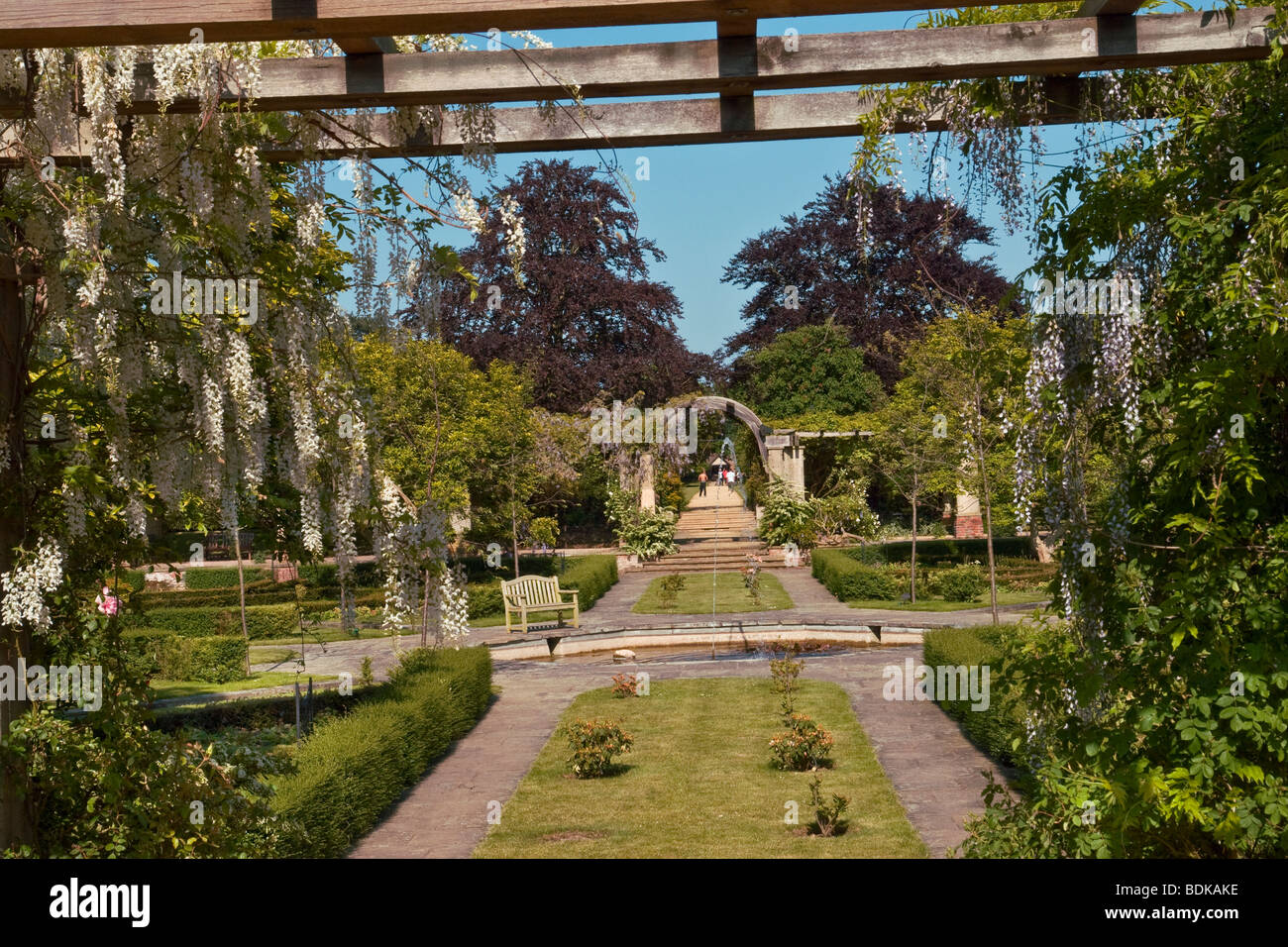 Stoke Poges Memorial Gardens, Buckinghamshire, UK, A very unusual cemetery. Stock Photo