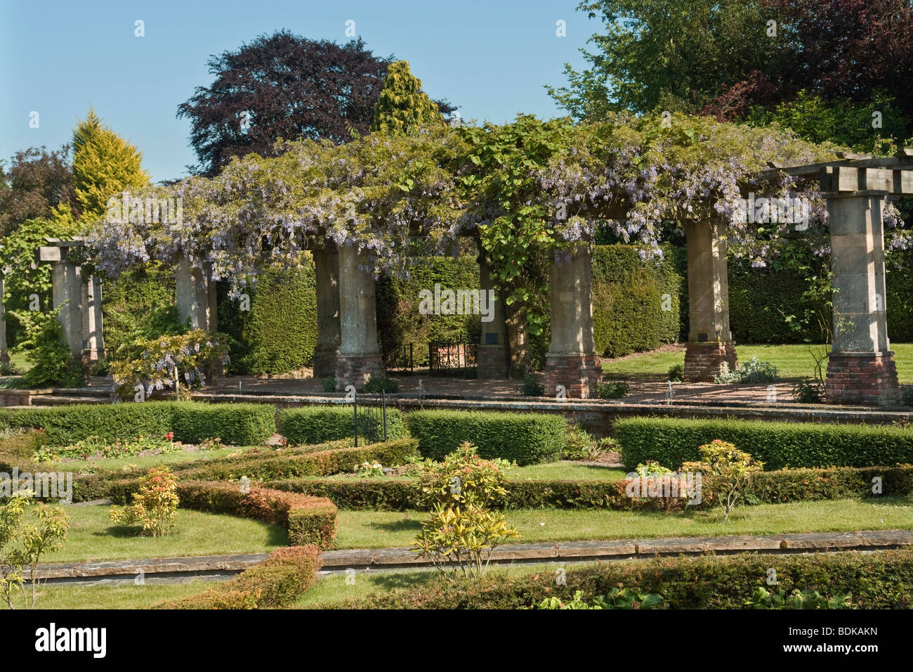 Stoke Poges Memorial Gardens, Buckinghamshire, UK, A very unusual cemetery. Stock Photo