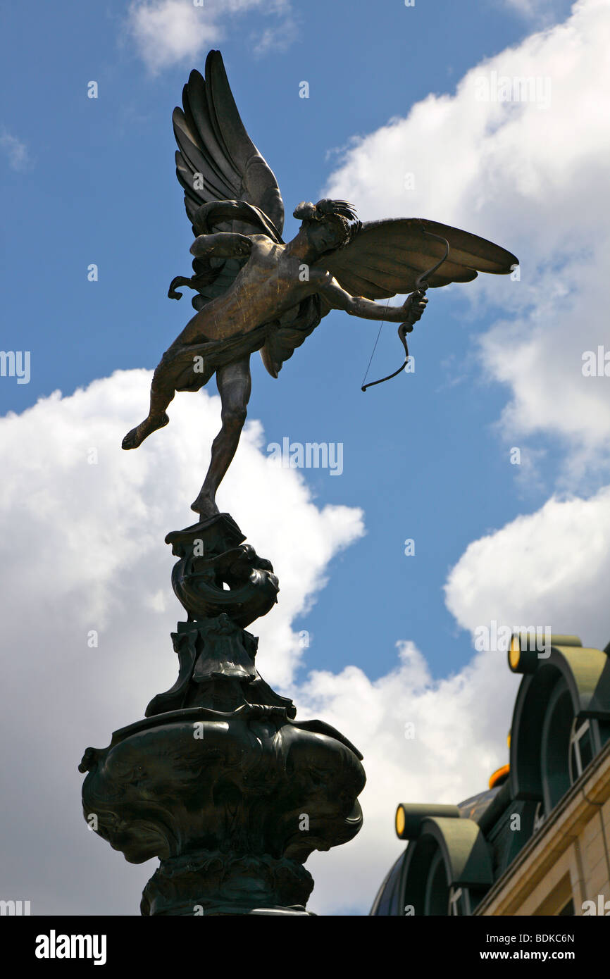 The statue of Eros in Piccadilly Circus, London Stock Photo Alamy