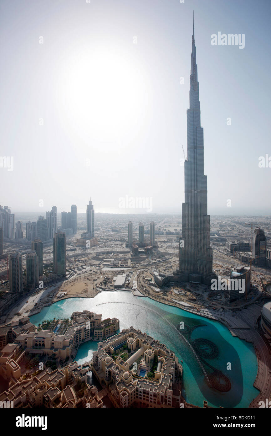 Burj Dubai, the highest building in the world, part of Downtown Dubai, Dubai, United Arab Emirates Stock Photo