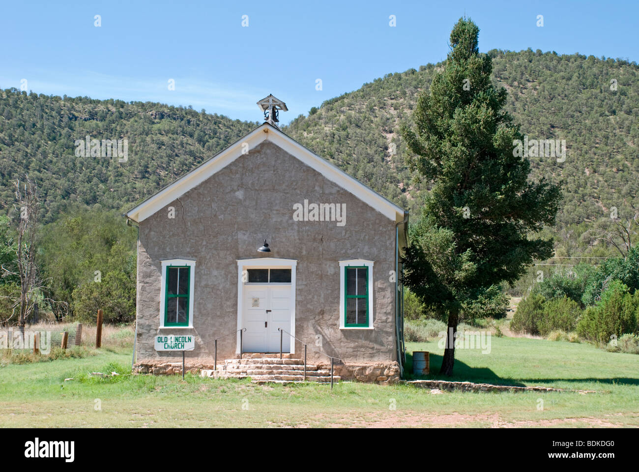 The Old Lincoln Church in historic Lincoln, New Mexico Stock Photo Alamy