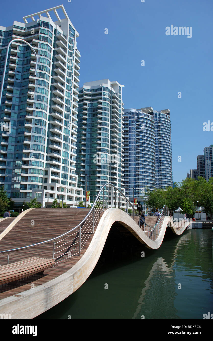 Toronto harborfront and wave deck Stock Photo