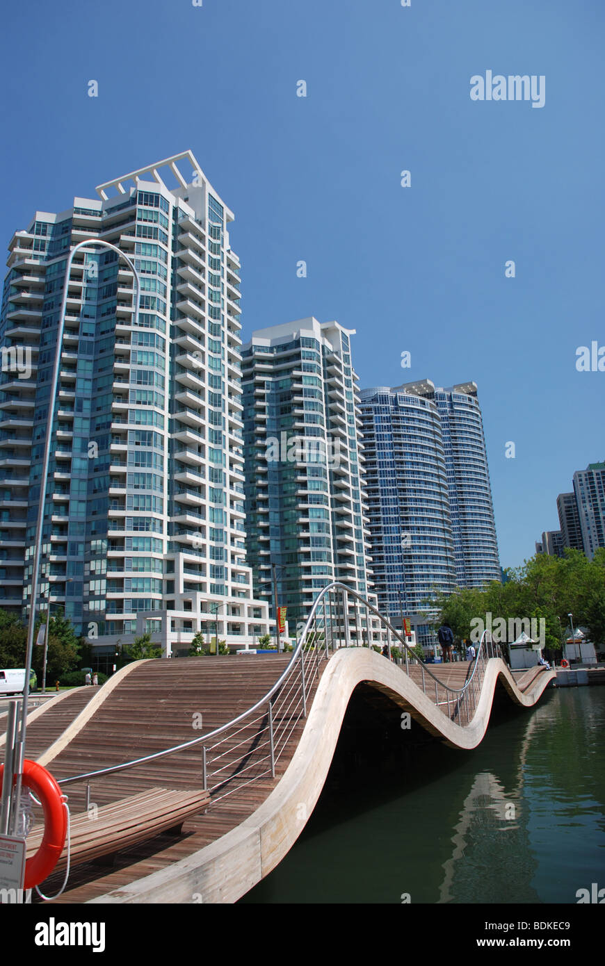 Toronto harborfront and wave deck Stock Photo
