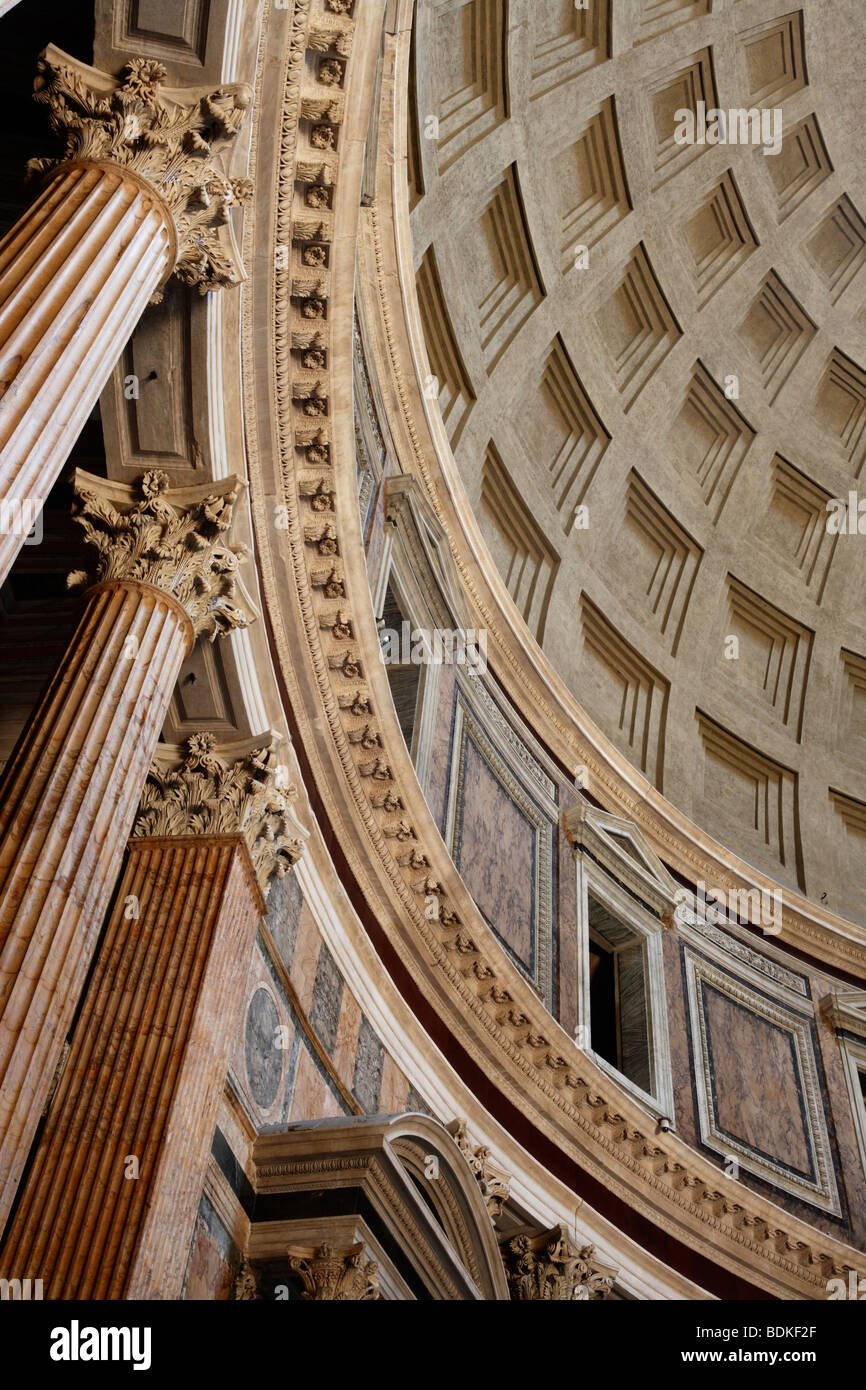 Interior view of the Pantheon, Rome. Stock Photo