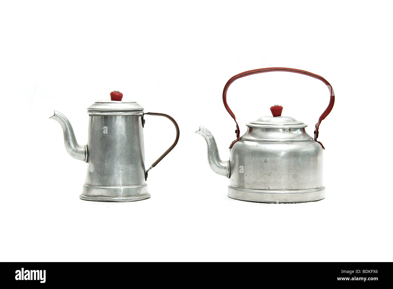 old and vintage metallic kitchen teapot Stock Photo Alamy