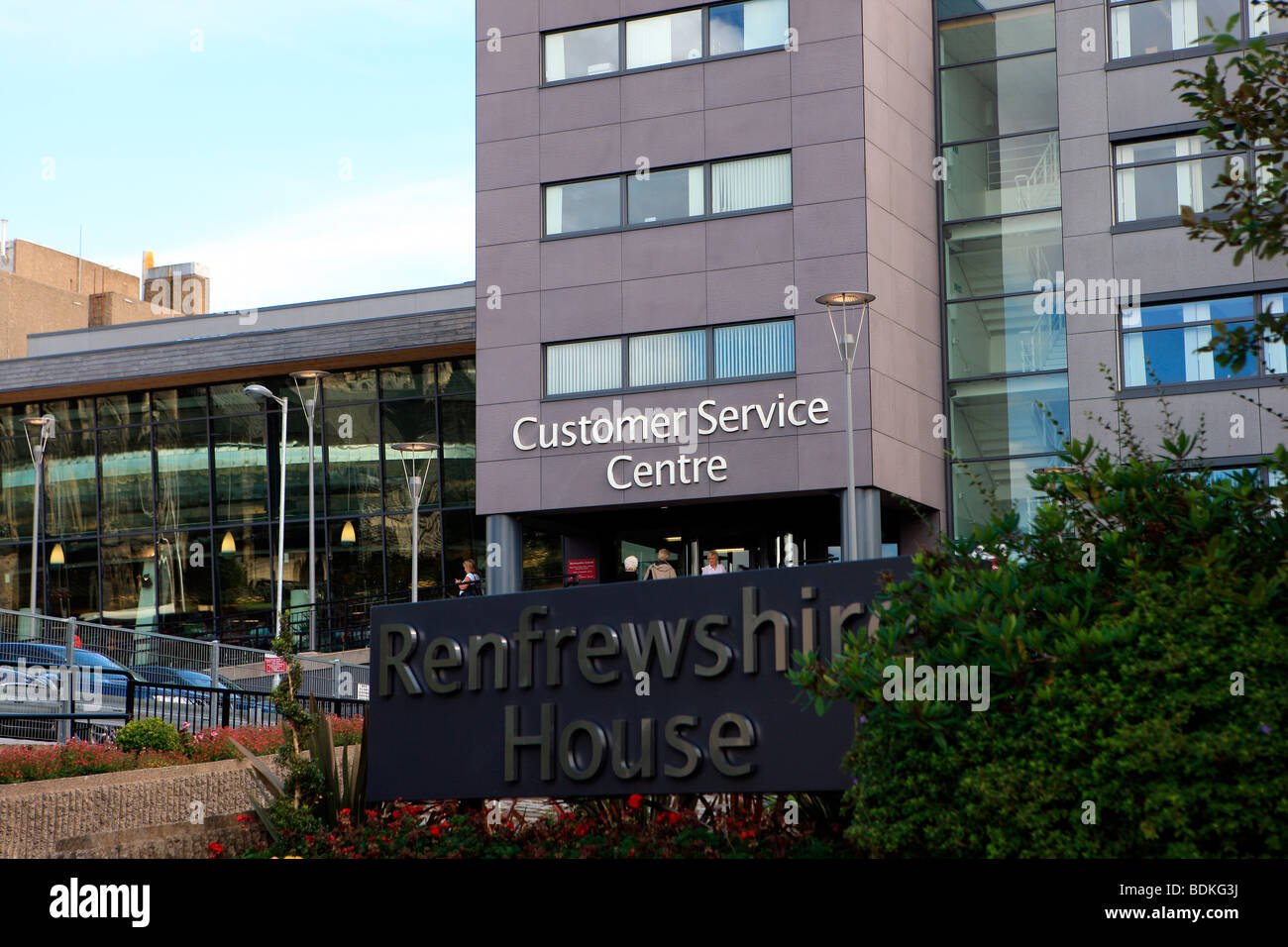 Renfrewshire Council building, called Renfrewshire House, with the