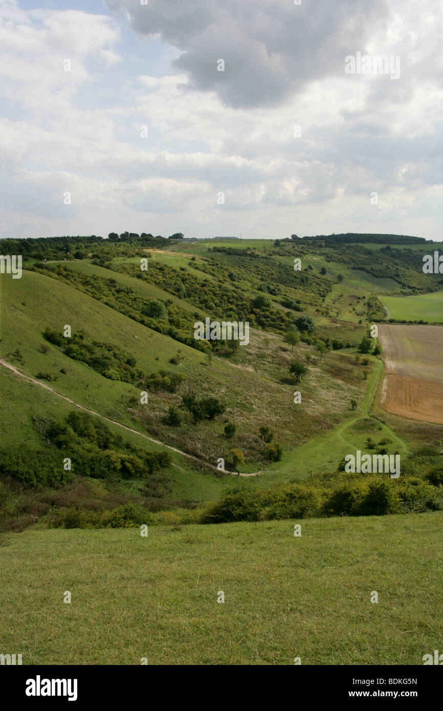 Dunstable Downs, A Chalk Escarpment in the Chilterns, Bedfordshire, UK Stock Photo