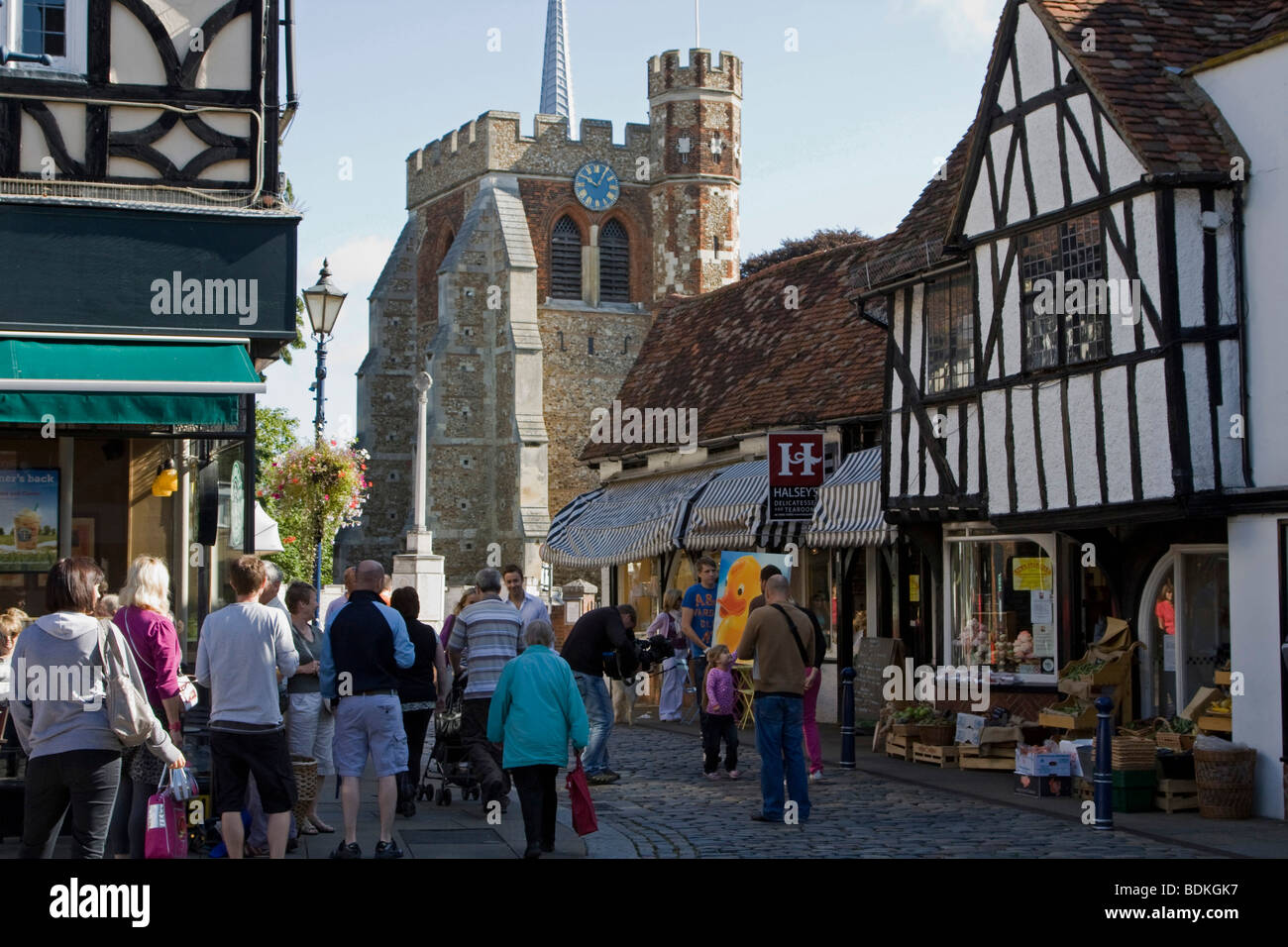 hitchin town centre hertfordshire england uk gb Stock Photo Alamy