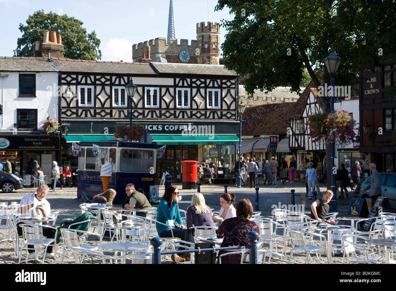 hitchin town centre hertfordshire england uk gb Stock Photo