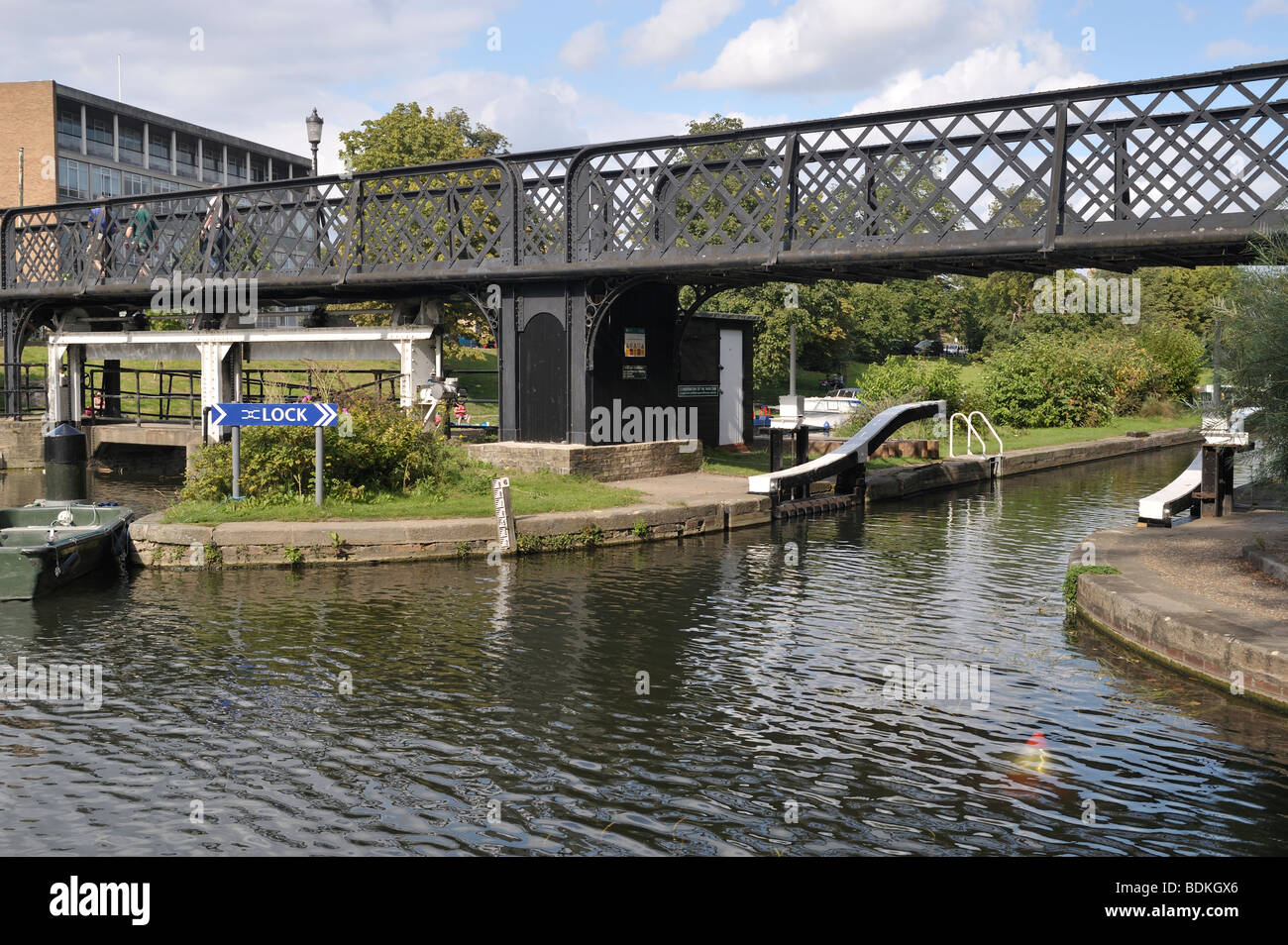 Locks on the Cam River, Cambridge, UK 090817 34570 Stock Photo