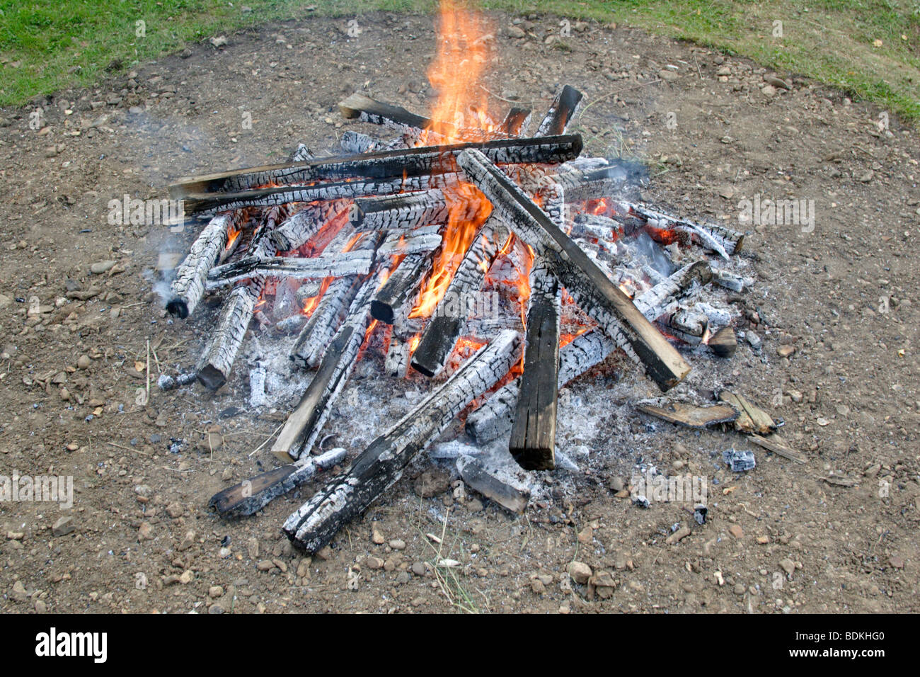 Bonfire in garden, England, UK Stock Photo - Alamy