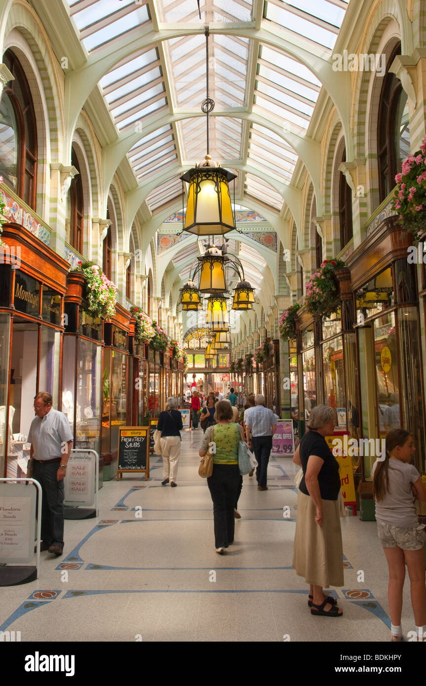 The Royal arcade indoor shops in Norwich Norfolk Uk Stock Photo