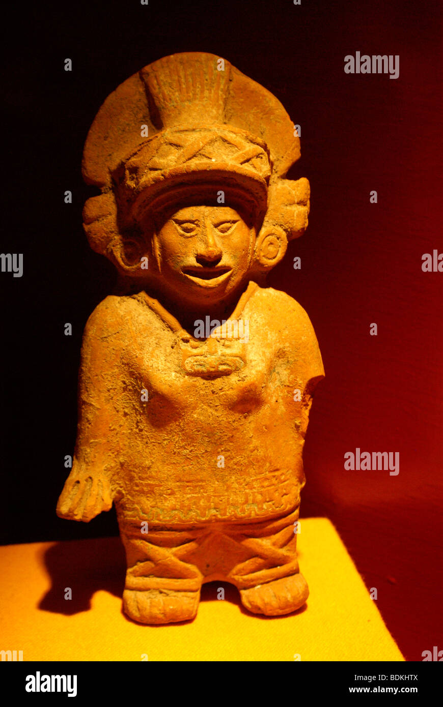 Mayan ceramic figurine on display in the Museo Regional Potosino, San