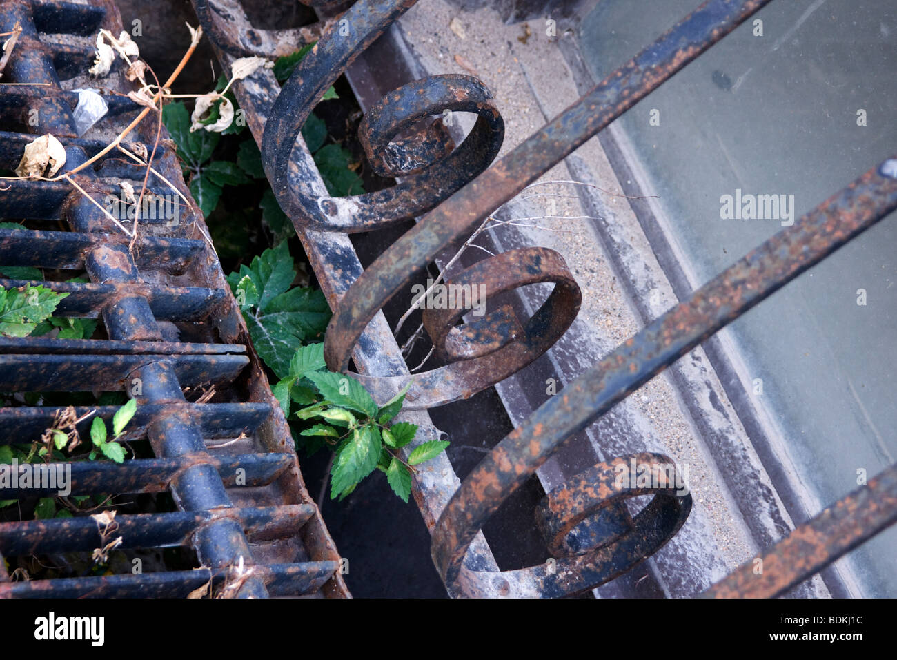 Replacement Window Grates basement window grate Stock Photo - Alamy