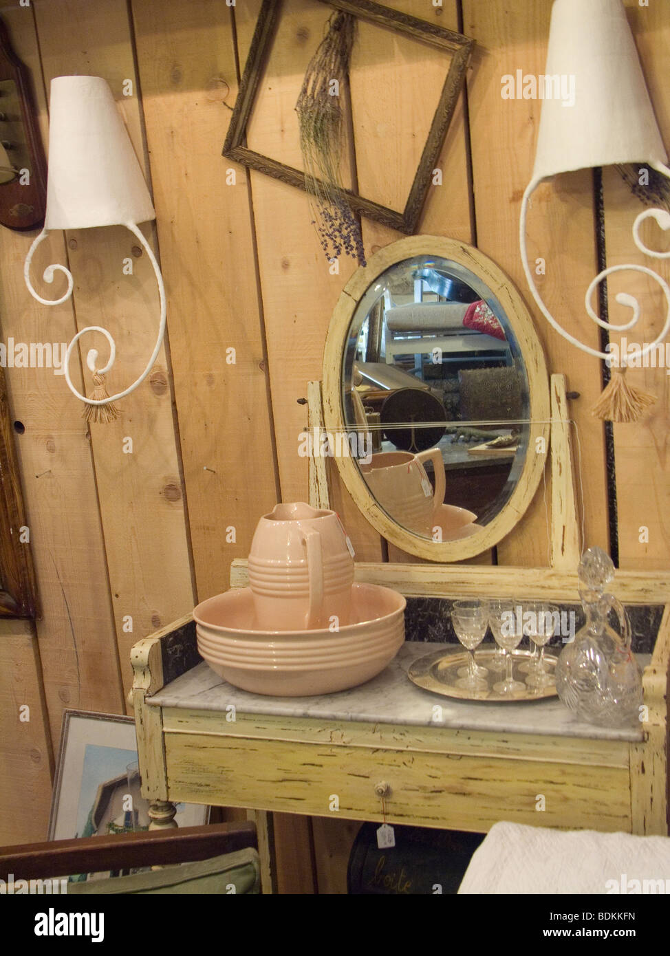 Interior of a French Antique Shop Stock Photo Alamy