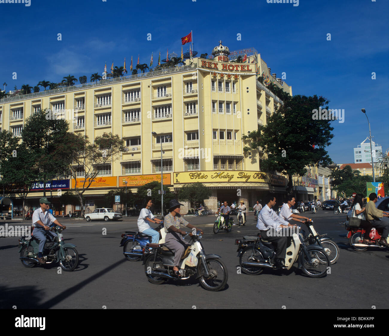 Vietnam, Ho Chi Minh City, Saigon, view of the Rex Hotel at Le Loi Boulevard Stock Photo