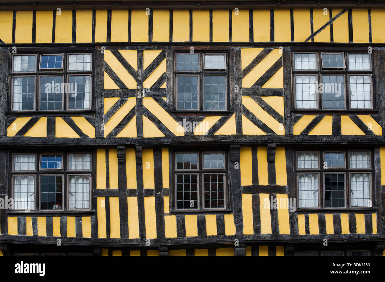 17th century yellow timber framed period building, Ludlow, Shropshire