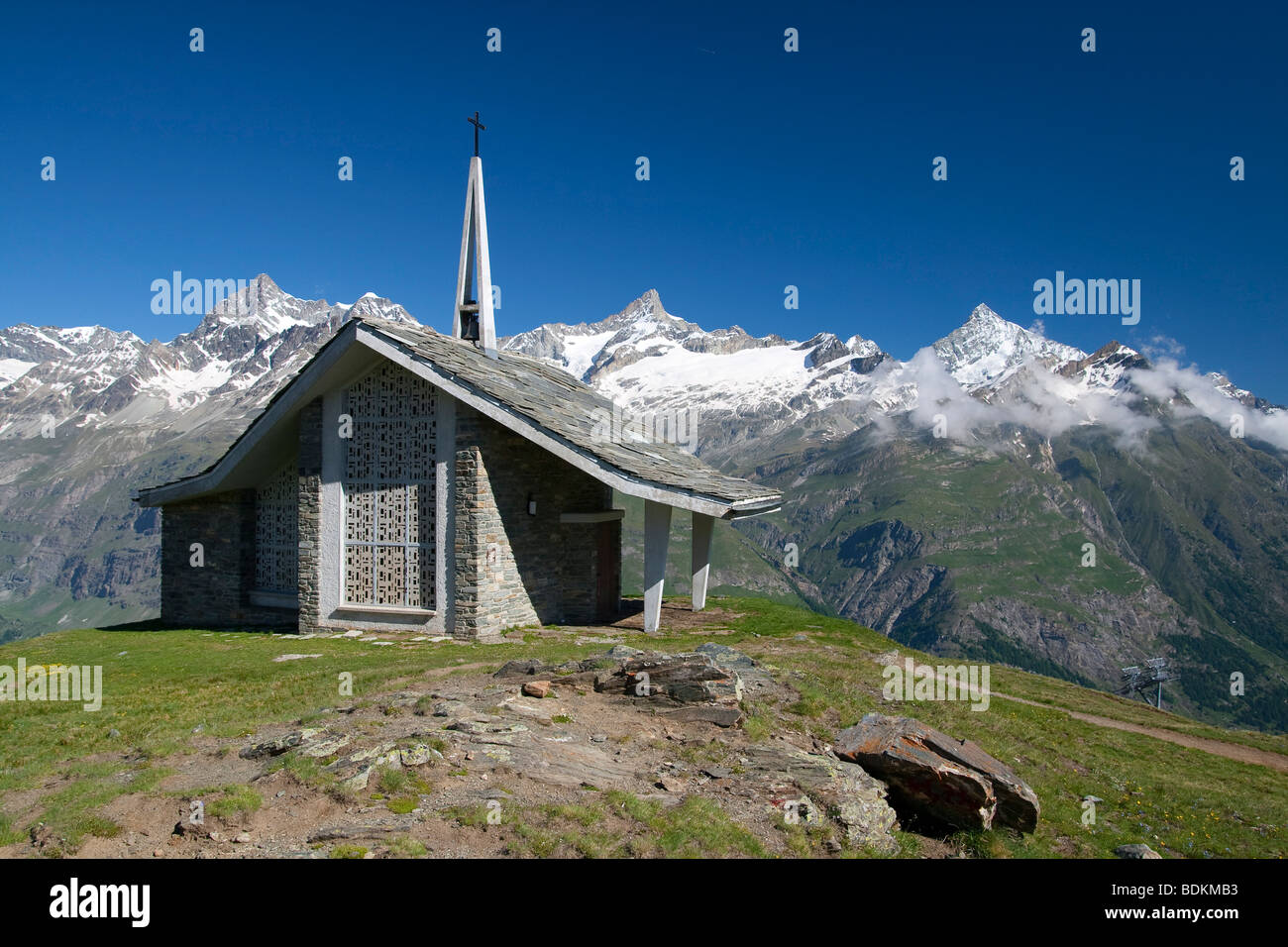 Riffelberg chapel, Zermatt, Switzerland Stock Photo