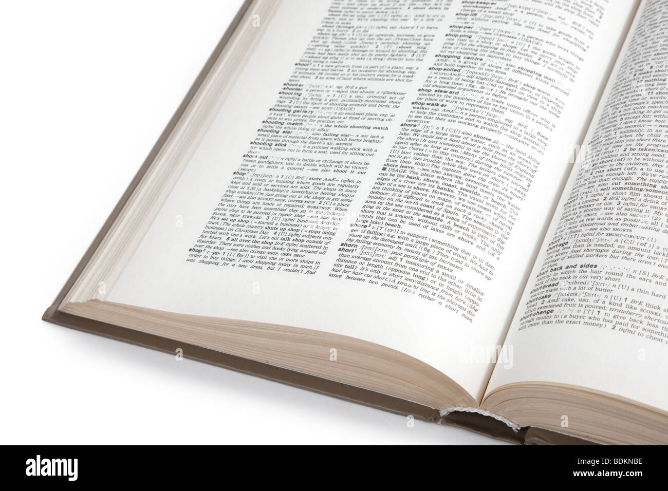 open book with clipping path and soft shadow,selective focus Stock Photo