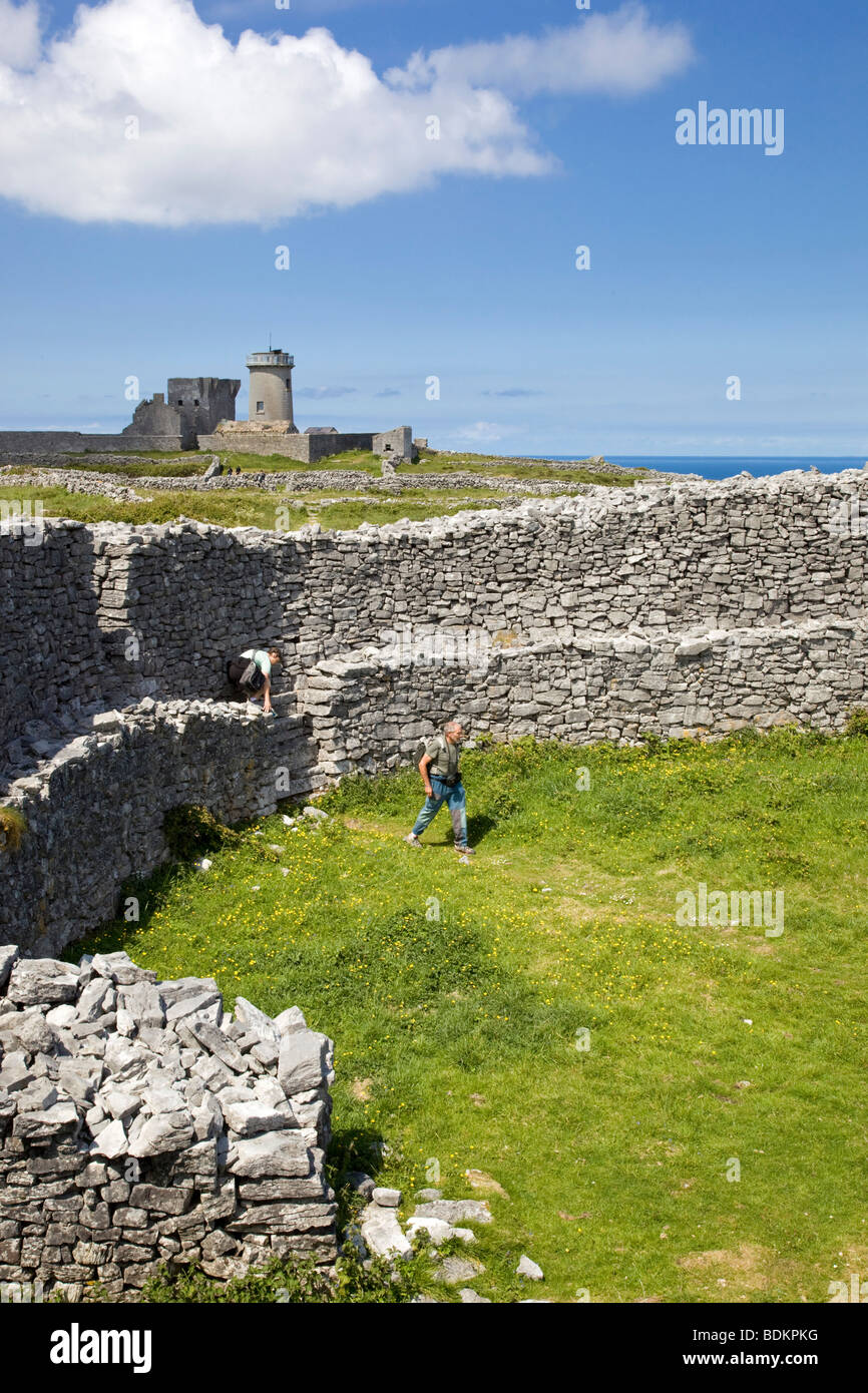 dun eochla fort; inishmore; aran islands; ireland Stock Photo